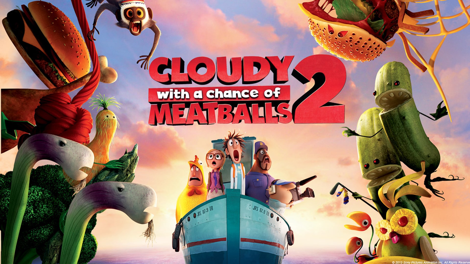 158. انیمیشن Cloudy with a Chance of Meatballs 2 (2013)