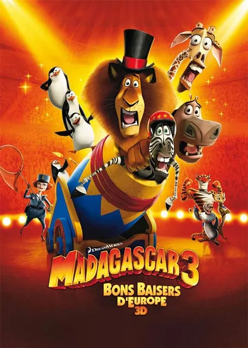 دانلود انیمیشن ماداگاسکار ۳: تحت تعقیب‌ترین‌های اروپا دوبله فارسی Madagascar 3: Europe's Most Wanted 2012